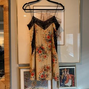 Zara floral slip mini dress